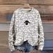 Women's 3D Printed Sweater – Stylish Autumn & Winter Streetwear Top (Black/White/Grey, Round Neck, Machine Washable)_viptrois.com