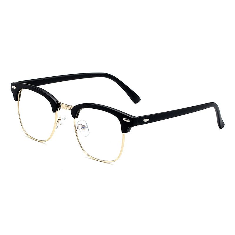 Half Frame Retro Glasses - Rice Nail Design With Blue Light & UV Protection For Men & Women_viptrois.com