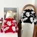 Mother & Kids Spring And Autumn New 2025 Men's Sweater Knitted Sweater Korean Style Round Neck Dragon Pullover_viptrois.com