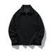 Autumn Winter Fleece Half-Zip Polo Shirt Sweatshirt Men's Trendy Brand Turn-Down Collar Long Sleeve T-Shirt Couple's Top_viptrois.com