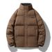 Men's Puffer Jacket With Stand Collar - 550FP Duck Down Filled Winter Coat (M-4XL, Black/Brown/Orange)_viptrois.com