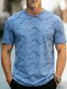 Exclusive Crew Neck T-Shirt Fashionable Casual Summer Cooling Top for Running And Sports Elasticity Young Middle-Aged Men's Clothing_viptrois.com