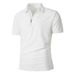 Men's Breathable Polo Shirt – Lightweight Summer Button-Up Tee With Subtle Texture (White, Black, Khaki, Light Blue) – S-XXL_viptrois.com