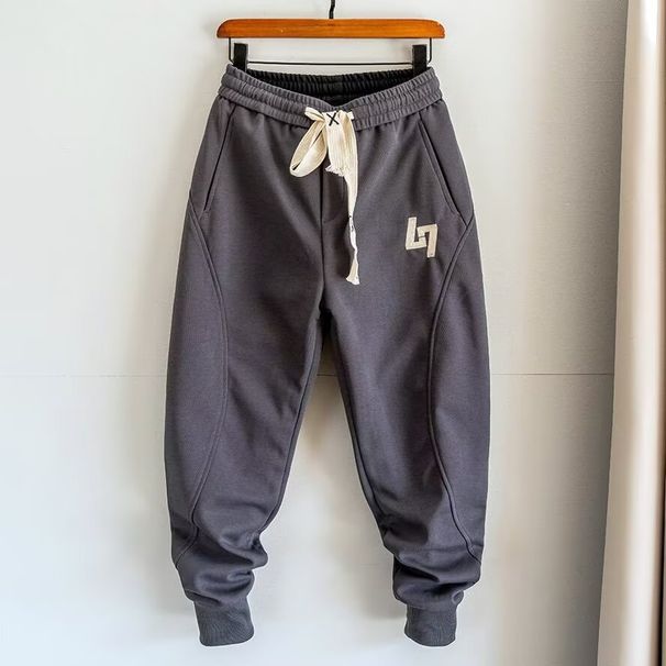 Men's Trendy Casual Jogger Pants - Soft Polyester Slim Fit Elastic Waist Comfortable Streetwear For Autumn_viptrois.com