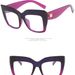 Women's Eyeglasses Square Cat Eye Large Frame Rivet Flat Glasses New Internet Celebrity Glasses Frame Personality Large Frame Glasses_viptrois.com