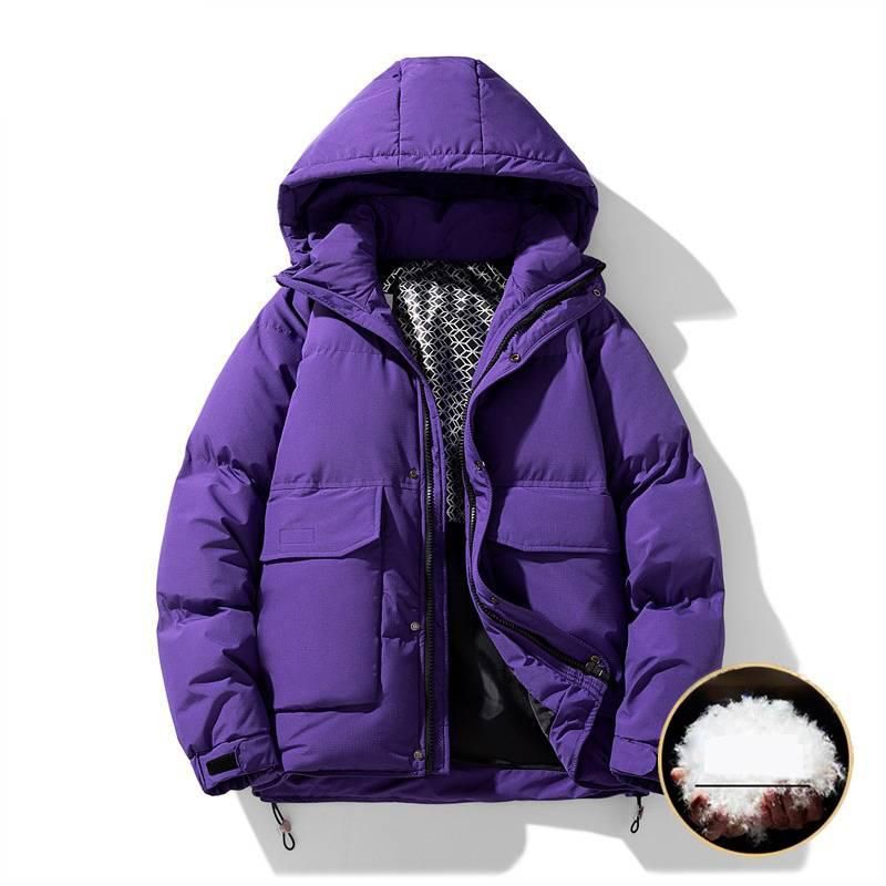Men's Clothing Stylish Oversized Hooded Down Jacket - Lightweight, Warm & Comfortable Winter Coat For Plus Size (S-8XL, Multiple Colors)_viptrois.com