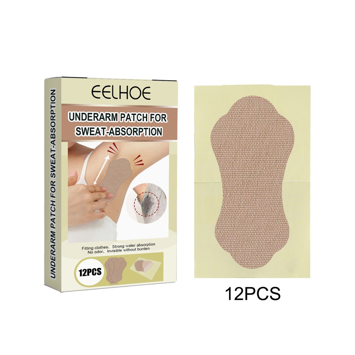 EELHOE Underarm Anti-Perspirant Stick, Invisible Long-lasting Sweatproof Absorb Sweat Summer Anti-Perspirant Pad_viptrois.com