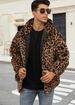 2025 Men's Best-selling Faux Fur Colored Leopard Print Jacket, Plush Contrasting Color Warm And Thick Leopard Print Jacket_viptrois.com