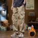 Straight-leg Work Pants For Men In Autumn And Winter, Loose And Multi-pocket Men's Pants, Casual Pants, Long Pants With Fleece, Durable_viptrois.com