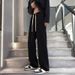 Men's Straight Leg Jeans Summer Lightweight Loose Fit High Waist Casual Trousers With Drop Crotch & Tapered Hem_viptrois.com