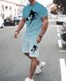 Men's 2-Pack T-Shirt Set 3D Print Short Sleeve Tees Casual Summer Daily Wear Cotton Blend Fashion Top_viptrois.com