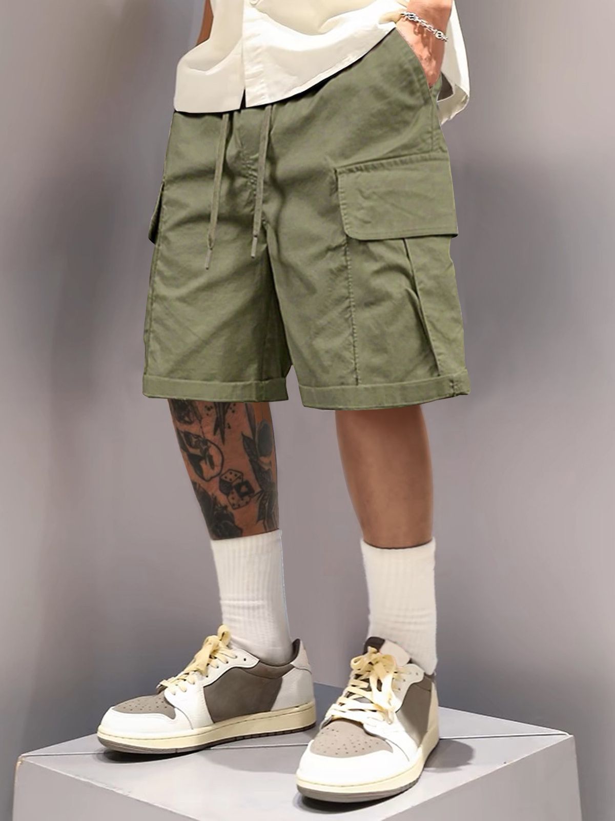 Men's Clothing Men's Workwear Shorts Summer Loose Casual Trendy Sports Shorts 8389_viptrois.com