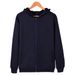 2026 Men's Solid Color Blank Zipper Sweater, Male And Female Couples Fleece Cardigan Hooded Jacket_viptrois.com