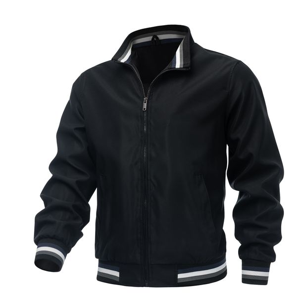 Men's Clothing New Jacket Men's Factory Direct Sale Spring And Autumn Sports Solid Color Men's Jacket Men's_viptrois.com