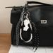 Simple Miu Series Art Blush David Statue Pendant Black Pu Love Pearl Chain High End Bag Pendant_viptrois.com
