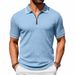 Premium Heavyweight Men's Short Sleeve Polo Shirt | Relaxed Fit With Retro Style & Zipper Detail | Wrinkle-Resistant Fabric For Casual Comfort_viptrois.com