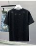 Men's Clothing Fashion Starry Sky Shirt Popular Round Neck Loose T Shirt Youth Four Seasons Hot Diamond Star Short Sleeved Shirt_viptrois.com