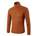 Autumn And Winter High-neck Sweater, Men's Trendy Twisted Long-sleeved, Slim-fit Men's Knitted Sweater, Pullover And Base Layer_viptrois.com