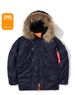 Duck Down Parka Windproof Waterproof Winter Coat With Hood, Warm Thermal Jacket For Extreme Cold Weather (-30°C To -15°C), Military Green/Black/Navy_viptrois.com