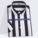 Men's Stretchable Short Sleeve Shirt - Breathable & Wrinkle-Resistant Casual Business Shirt With Striped Print, Slim Fit For Summer Comfort_viptrois.com
