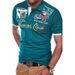 Fashion Personality Short Sleeve Polo Shirt Men's 3D Digital Print T-Shirt_viptrois.com