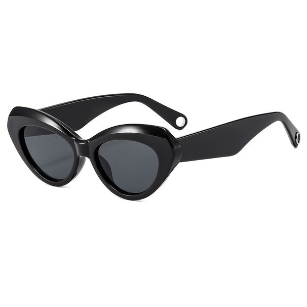 Men's Sunglasses New Personalized Retro Cat Eye Sunglasses Outdoor Sun Protection Sunglasses High End Anti Ultraviolet Fashion Glasses_viptrois.com