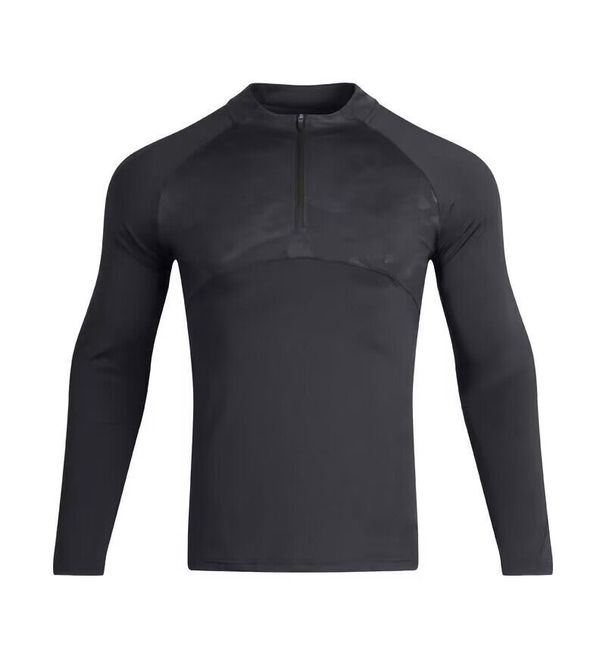 Men's Clothing Long-Sleeved T-Shirt Men's Sports Outdoor Tops Quick-Drying Breathable Running Fitness Training Suit Half-Zip Stand Collar_viptrois.com