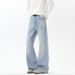 American Retro Washed Distressed Jeans For Men, Trendy New Style, Vibe High Street, Slimming, Slightly Flared_viptrois.com
