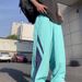 Men's Clothing Mint Dopamine Wear Quick Drying Pants Men's Summer Casual Sports Pants Contrast Color Striped Paratrooper Pants_viptrois.com
