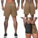 Men's Clothing Men's Quick Drying Fake Two Piece Fitness Exercise Outdoor Leisure Five Point Pants Summer Free Shipping_viptrois.com