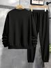 New American Retro Washed Long Sleeved Hooded Shirt Loose Casual Trousers Fashionable Japanese Sweater Suit_viptrois.com