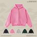 Men's Oversized Vintage Wax-Dye Hoodie With Zip-Up & Fleece Lining – Streetwear Pullover For Casual Wear_viptrois.com