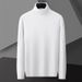 Men's Clothing Turtleneck sweater for men autumn and winter inner wear slim long collar base sweater solid color trendy sweater warm sweater_viptrois.com