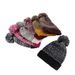 Unisex Scarf Fashion windproof scarf hat gloves knitted hat collar warm suit snowflake fur hat_viptrois.com