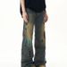 Men's Clothing Stitching Straight Loose Jeans Spring And Autumn High Street Trousers_viptrois.com