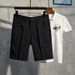 Men's Clothing Suit Shorts Straight Casual Pants Slim Fit Shorts Mid Length Pants_viptrois.com