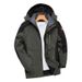 Men's Clothing Outdoor soft shell jacket fleece-lined thickened hiking skiing mountaineering suit winter plus size cotton-padded jacket _viptrois.com