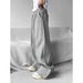 Men's Clothing Niche High End Heavy Wide Leg Sweatpants Autumn And Winter Loose Straight Gray Sports Casual Pants_viptrois.com