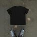 Men's Clothing Fashion Round Neck Street Contrast Color T Shirt Short Sleeves Exaggerated Big Mouth Print_viptrois.com