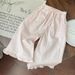 Summer New Sweet Princess Style Suit Bow Short Sleeve Pink Plaid Flared Wide Leg Pants Ruffles Two Piece Suit_viptrois.com