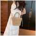 Hollow Small Square Bag Shoulder Crossbody Mini Hand Woven Small Fresh DIY Ladies Bag_viptrois.com