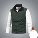 Men's Clothing Men's Soft Shell Vest Autumn And Winter New Style High End Plus Velvet Warm Stand Collar Casual Vest Jacket Waistcoat_viptrois.com