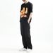 Vintage Workwear Jeans – Adjustable Waist, Distressed Washed Denim Pants For Men (Mid-Rise, Stretch Cotton, Streetwear Style)_viptrois.com