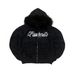 Y2K Men's Long Sleeved Cardigan Zipper Embroidered Fur Collar Loose Fitting Sweatshirt Punk Dark Street Style Hoodie_viptrois.com