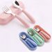 3pcs Children Spoon Forks Box Kids Stainless Steel Kids Cutlery Portable Baby Feeding Utensils Baby Spoons Baby Tableware Set_viptrois.com