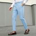 Men's Clothing Slim Fit Business Trousers Solid Color Casual Summer Thin Long Pants_viptrois.com