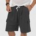 Men's Clothing Summer Men's Shorts Breathable Solid Color Drawstring Loose Squat Jogging Casual Shorts Men_viptrois.com