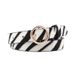 Fashionable versatile with leopard print and snake pattern wo's circular alloy Japanese buckle decorative belt for_viptrois.com