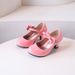 Girls High Heels Princess Shoes 2024 Spring And Autumn Models Medium And Large Children Red Student Performance Dance Shoes Small Leather Shoes_viptrois.com