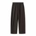 Men's Clothing Cut Ice Silk Curved Trousers For Men, Loose Fit, Versatile Casual Pants, Comfortable And Breathable Solid Color Long Pants For Couples._viptrois.com